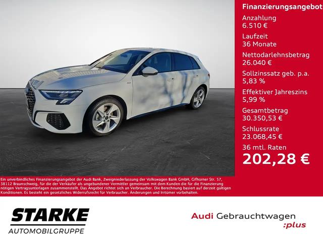 A3, Sportback 35 TFSI S tronic S line NaviPlus LED ...